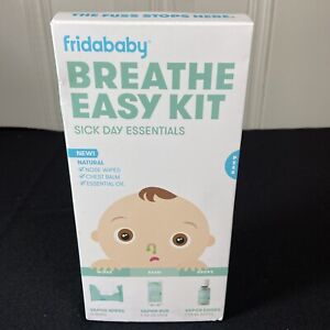 Frida Baby Breathe Easy Kit Sick Day Essentials with Vapor Wipes, Vapor Rub, Oil