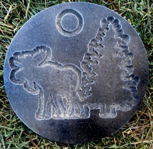Moose plaque plastic mold garden casting plaque mould 10