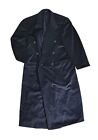Hugo Boss Men's L Slim Fit Navy Wool Cashmere Long Trench Coat Overcoat Lined