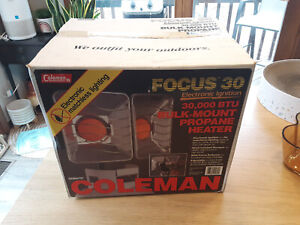Rare Coleman Focus 30 Portable Propane Radiant Heater 9000-30000 BTU - NIB