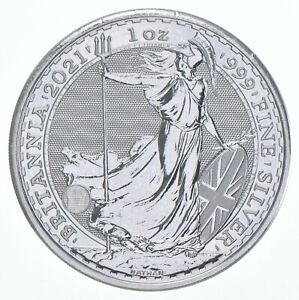 Better Date 2021 Great Britain 2 Pounds 1 Oz. Silver Britannia World Coin *385