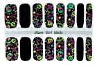 Rainbow Skulls Halloween Nail Polish Strips / Nail Wraps / Nail Stickers