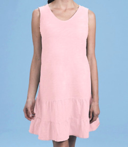 FRESH PRODUCE XLarge Blush PINK MELODY Jersey Cotton Flounce Dress $59 NWT XL