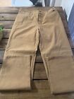 Brown Wah Maker Western Dungaree Pants Mens 42x34 Duck Button Fly Cinch Back USA