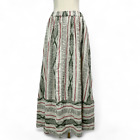 CP Shades 100% Linen Ikat Maxi Skirt Size Large Boho Lagenlook Western