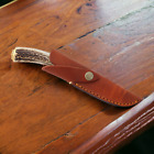 New ListingAmerican Hunter Stag Upswept Skinner Fixed Blade Knife Sheath Material Leather