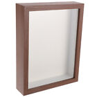 Picture Frame Clear Frame Wood Shadow Box Display Case for Home Table Wall