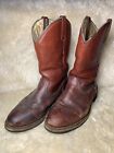 GUIDE GEAR MENS COWBOY WORK BROWN LEATHER BOOTS SIZE 11 EE  80461