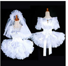 lockable Satin Sissy Maid Wedding dress