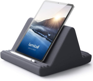Tablet Pillow Stand, Soft Pad for Lap - Tablet Holder Dock for Bed with 6 Viewin