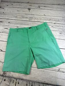 Adidas Golf Shorts Men's Size 40 Green Polyester Golf/Chino Flat Front Shorts