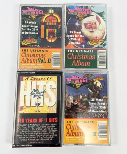 Christmas WOGL Oldies 98 1950's Music Lot of 4 Cassette Tapes Philadelphia
