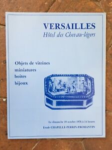 1976 Catalogue Of Sale Illustre Versailles Items Display Miniatures Bijoux