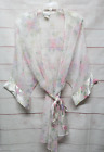 Vintage Linda 2-pc Lingerie Set Sheer Robe w/ Panties Size Small Floral Print