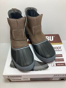 Men's Khombu Elastic Warm Lining Boots Winter Comfort Brown Black  - PICK SIZE