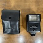 Konica Minolta Auto 200X Hot Shoe Mount Flash With Case - Tested & Working