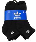 Adidas Men's 6-Pair Quarter Cut Socks  Black