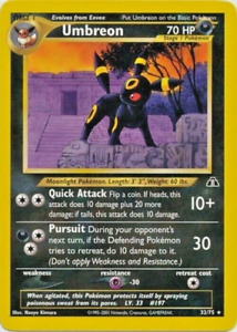 Pokémon TCG - Umbreon - 32/75 - Rare Unlimited - Neo Discovery [Lightly Played]