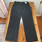 Vintage Carhartt Pants Mens 33x32 Black Double Knee Canvas B01 BLK Made in USA