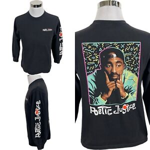 Tupac Shakur T-Shirt Mens Medium Black 2 Pac Poetic Justice Hip Hop Movie 90s
