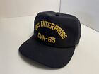 Vintage Navy USS ENTERPRISE CVN-65 Snapback Hat Cap USA New Era READ AS IS