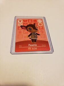 Fauna # 019 Animal Crossing Amiibo Card AUTHENTIC Series 1 NEW NEVER SCANNED!!!!