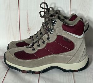 LL Bean Hiking Boots Women's Size 7.5 M TEK Primaloft 200 g #296491 Maroon/Brown