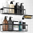 Wall Mounted Shower Caddy Shelves Rack Adhesive Storage Bathroom Organizer