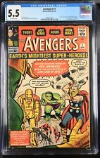 Avengers (1963) #1 CGC FN- 5.5 Off White Thor! Captain America! Iron Man! Hulk!