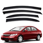 Window Visor Rain Guards Vent Shade Deflectors Fits 2006-2011 Honda Civic Sedan  (For: 2006 Honda Civic)