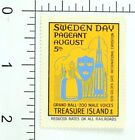 1939 Sweden Day Pageant Grand Ball Treasure Island Expo Poster Stamp 1 F41