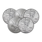 Lot of 5 - 2023 $1 Coin American Silver Eagle 1 oz BU