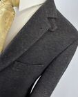 FLYNT Burley Men’s Brown Nailhead Wool Silk Stitch Lapel Sport Coat Blazer 42 R
