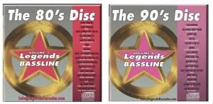 LEGENDS KARAOKE 2 CDG DISCS 80’s & 90’s BASSLINE CDS MUSIC oldies cd+g pop rock