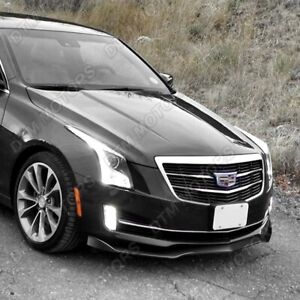 For 2015-2018 Cadillac ATS Painted Black Front Bumper Body Kit Spoiler Lip 3pcs (For: 2018 Cadillac)