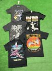 Lot of 5 Rock N Roll Band Concert Tour T-Shirt Tees Men's Size Small Rock Music