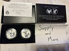 New Listing2021 American Eagle One Ounce Silver Reverse Proof Two Coin Set Designer Edition