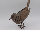 Rustic Metal Brown Bird Sculpture Figurine