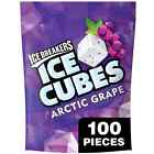 Ice Breakers Ice Cubes Arctic Grape Sugar Free Chewing Gum,Pouch 8.11 oz,100 Pic