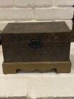 Vintage Metal Covered Wood Box 11” X 7 3/4”