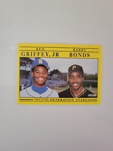 1991 Fleer - #710 Ken Griffey Jr, Barry Bonds Triple Error Card.