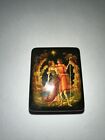 Vintage Russian Lacquer Box With Hand Painted Attractive Couple