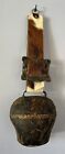 Vintage Large German Cow Bell with Rawhide Strap