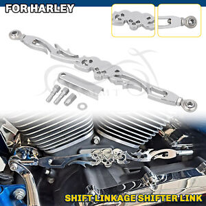 Motorcycle Skull Style Shift Linkage For Harley Fatboy Road Glide FLTR Softail (For: Harley-Davidson Breakout)