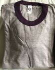 American Apparel Women's Contrast Ringer T-Shirt Cotton Poly Blend Slim Fit New