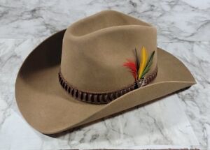 Stetson Heritage JBS 4X Beaver Brown Cowboy Hat / Long Oval Men's Size 7 1/4