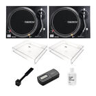 Reloop RP-2000 MK2 Direct Drive DJ Turntable Pair with Dust Covers Bundle