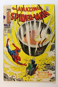 SPIDER-MAN #61 O, WHAT A TANGLED WEB WE WEAVE...! Stan Lee & John Romita! 1968