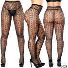 Women's Fashion Waist High Stockings Jacquard Fishnet Pantyhose Tights Pattern