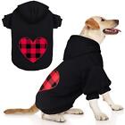 Dog Hoodie Sweater for Dogs Pet Clothes Black Buffalo Plaid Warm and Soft Bre...